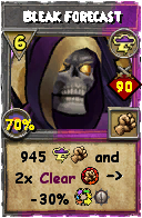 Wizard101 Storm spell card: Bleak Forecast, Spell ID 17019