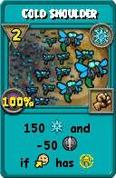Wizard101 Ice spell card: Cold Shoulder, Spell ID 17023
