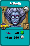 Wizard101 Death spell card: Plunder, Spell ID 17028