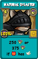 Wizard101 Storm spell card: Natural Disaster, Spell ID 17032