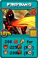 Wizard101 Fire spell card: Pyrodynamics, Spell ID 17035