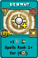 Wizard101 Balance spell card: Lie in Wait, Spell ID 17036