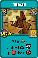 Wizard101 Myth spell card: Tremor, Spell ID 17044