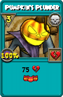 Wizard101 Death spell card: Pumpkin's Plunder, Spell ID 17057