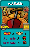 Wizard101 Balance spell card: M.A.D.ness, Spell ID 17060