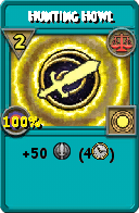 Wizard101 Balance spell card: Hunting Howl, Spell ID 17061