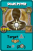 Wizard101 Myth spell card: Share Power, Spell ID 17062