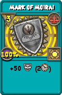 Wizard101 Balance spell card: Mark of Moirai, Spell ID 17063