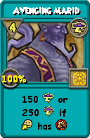 Wizard101 Storm spell card: Avenging Marid, Spell ID 17068