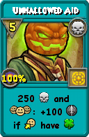 Wizard101 Death spell card: Unhallowed Aid, Spell ID 17076