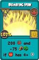 Wizard101 Balance spell card: Bombing Run, Spell ID 17080