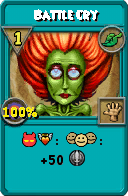 Wizard101 Life spell card: Battle Cry, Spell ID 17086