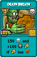 Wizard101 Death spell card: Death Breath, Spell ID 17087
