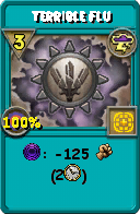 Wizard101 Storm spell card: Terrible Flu, Spell ID 17088