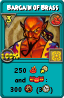 Wizard101 Fire spell card: Bargain of Brass, Spell ID 17090