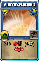 Wizard101 Cantrips spell card: Fiery Explosion 2, Spell ID 17101
