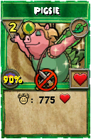 Wizard101 Life spell card: Pigsie, Spell ID 17104