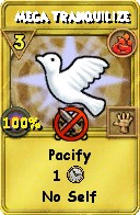Wizard101 Fire spell card: Mega Tranquilize, Spell ID 17105