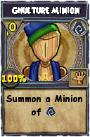 Wizard101 Shadow spell card: Ghulture Minion, Spell ID 17112
