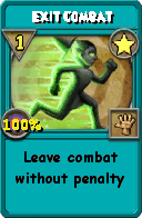Wizard101 Star spell card: Exit Combat, Spell ID 17115