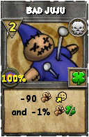 Wizard101 Death spell card: Bad Juju, Spell ID 17120