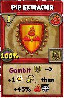 Wizard101 Fire spell card: Pip Extractor, Spell ID 17123