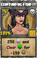 Wizard101 Death spell card: Confounding Fiend III, Spell ID 17127
