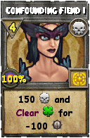 Wizard101 Death spell card: Confounding Fiend I, Spell ID 17129