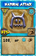 Wizard101 Ice spell card: Natural Attack, Spell ID 17140