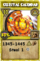 Wizard101 Myth spell card: Celestial Calendar, Spell ID 17141
