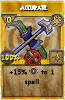 Wizard101 Sun spell card: Accurate, Spell ID 17153