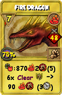 Wizard101 Fire spell card: Fire Dragon, Spell ID 17162