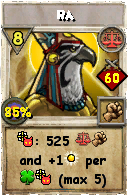 Wizard101 Balance spell card: Ra, Spell ID 17165