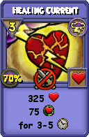 Wizard101 Storm spell card: Healing Current, Spell ID 17183
