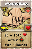 Wizard101 Balance spell card: Availing Hands, Spell ID 17213