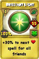 Wizard101 Life spell card: Brilliant Light, Spell ID 17222