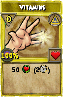Wizard101 Myth spell card: Vitamins, Spell ID 17277