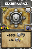 Wizard101 Death spell card: Death Rampage, Spell ID 17281