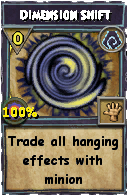 Wizard101 Shadow spell card: Dimension Shift, Spell ID 17312