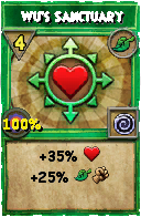 Wizard101 Life spell card: Wu's Sanctuary, Spell ID 17315