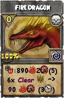 Wizard101 Death spell card: Fire Dragon, Spell ID 17322
