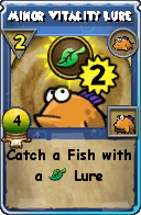 Wizard101 Fishing spell card: Minor Vitality Lure, Spell ID 17340