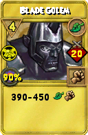 Wizard101 Life spell card: Blade Golem, Spell ID 17343