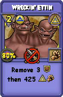 Wizard101 Myth spell card: Wreckin' Ettin, Spell ID 17347