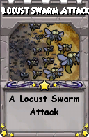 Wizard101 School 16 spell card: Locust Swarm Attack, Spell ID 17349
