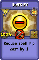 Wizard101 Sun spell card: Simplify, Spell ID 17351