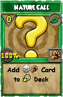 Wizard101 Life spell card: Nature Call, Spell ID 17359