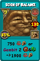 Wizard101 Balance spell card: Scion of Balance, Spell ID 17362
