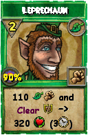 Wizard101 Life spell card: Leprechaun, Spell ID 17365