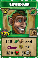Wizard101 Life spell card: Leprechaun, Spell ID 17366